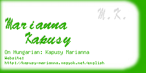 marianna kapusy business card